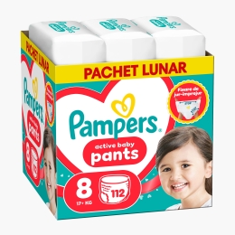 Scutece chiloțel Active Baby Pants XXL Box, mărimea 8, 17+ kg, 112 buc