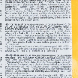 Tort Pădurea Neagră pandișpan cacao, cremă dublă de lapte și glazură de cacao 500g