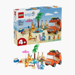 Călătoria familiei lui Blue cu mașina la plajă, 11202 Bluey, 133 piese, +4 ani