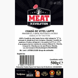 Coadă de vițel de lapte, carne maturată 14 zile, 500g