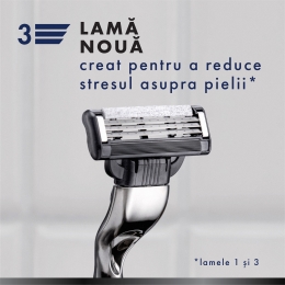 Aparat de ras Mach3 Charcoal, 1 mâner + 2 rezerve