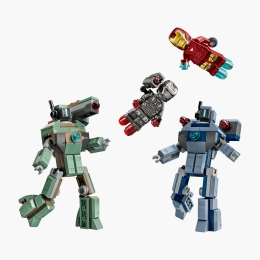 Iron Man și War Machine vs dronele Hammer, 76320 Marvel, 204 piese, +7 ani