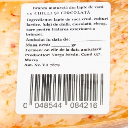 Brânză maturată cu chilli și ciocolată 250g