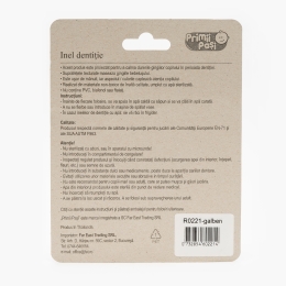 Inel dentiție formă stea, galben, 3 luni+