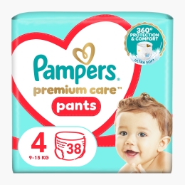 Scutece chiloțel Premium Care, mărimea 4, 9-15kg, 38 buc