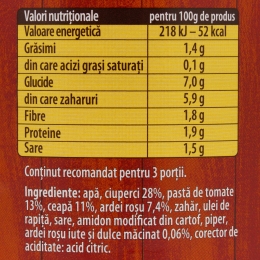 Ciuperci feliate și legume în sos de roșii picant 500ml
