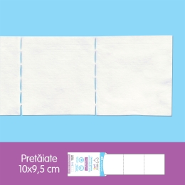 Dischete igienice pătrate pentru bebelusi si copii, 10x9.5cm, 60 buc