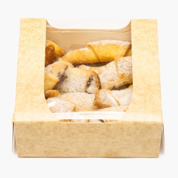 Cornulețe fragede cu gem și nucă, de post 200g