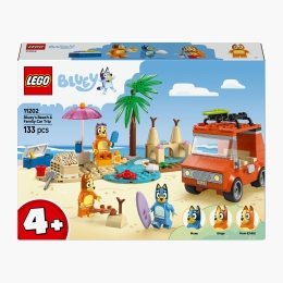 Călătoria familiei lui Blue cu mașina la plajă, 11202 Bluey, 133 piese, +4 ani