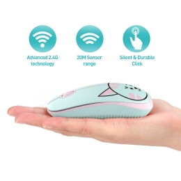 Mouse wireless cu model pisică, 2.4Ghz + nano receiver