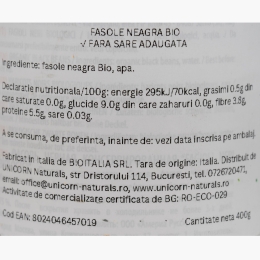 Fasole neagră eco 400g