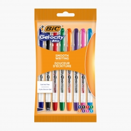 Set 8xGel Ink Pen Gel-ocity Stic (albastru, negru, roșu, portocaliu, mov, roz, turcoaz)