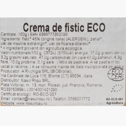 Cremă de fistic de Bronte din Sicilia, eco, 150g
