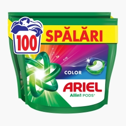 Detergent de rufe capsule All-in-One Pods Color, 100 spălări, 100 buc
