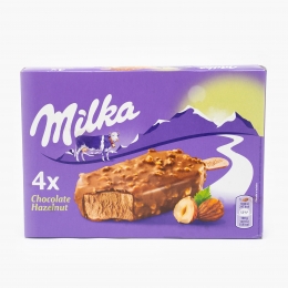 Înghețată de ciocolată cu lapte și alune de pădure la cutie 4x69g