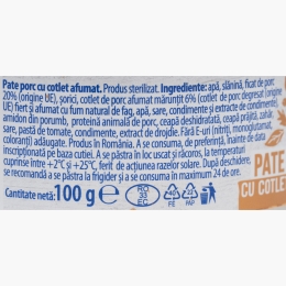 Pate de porc cu cotlet afumat 100g