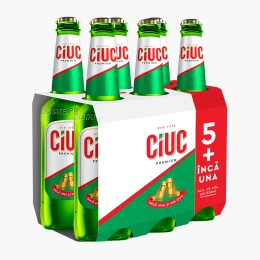 Bere blondă sticlă, 6x330ml (5+1)