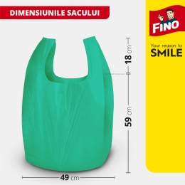 Saci menajeri parfumați și colorați cu mânere, 35l, 100 buc