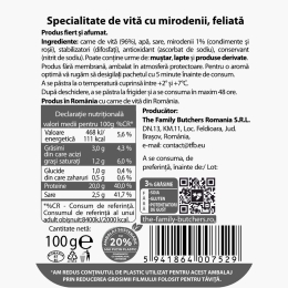 Specialitate de vită cu mirodenii, feliată 100g