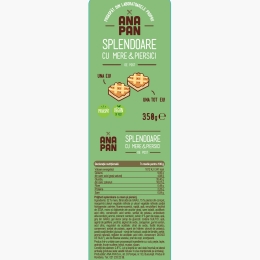 Prăjitură Splendoare cu mere și piersici, de post 350g