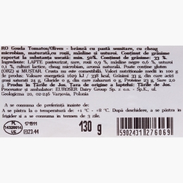 Brânză Gouda cu roșii și măsline 130g