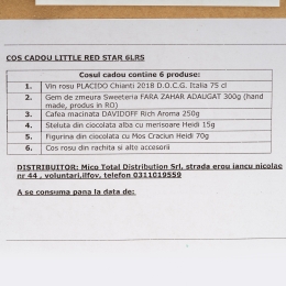 Coș cadou Little Red Star 6LRS