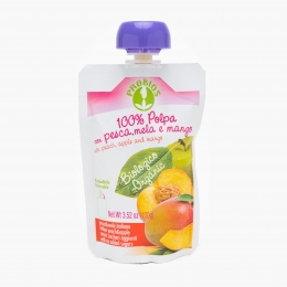Piure de piersică, măr și mango eco 100g