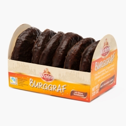 Turtă dulce învelită în ciocolată neagră Burggraf 200g