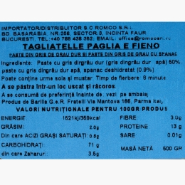 Paste tagliatelle Paglia & Fieno LC 500g