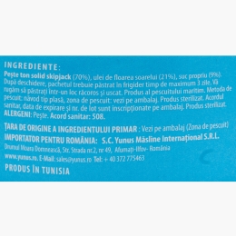 Ton solid în ulei de floarea soarelui 160g