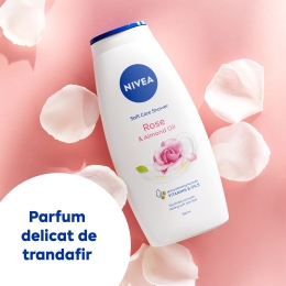 Gel de duș trandafir & ulei migdale 0.75l