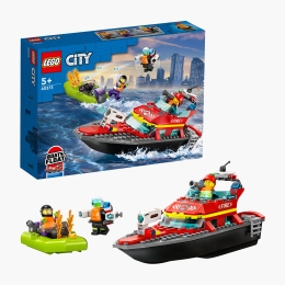 Barca de salvare a pompierilor, 60373 City, 144 piese, +5 ani