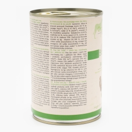 Hrană eco umedă pentru câini, 400g, cu orez, morcov, curcan și mere