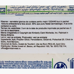 Șervețele umede antibacteriene, fără alcool, 24 buc
