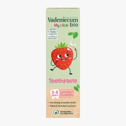 Pastă de dinți bio pentru copii, fără fluor, aromă de căpșuni, 1-6 ani, 50ml