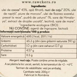 Pastă tartinabilă Melttino din nuci de caju eco, cu usturoi 200g