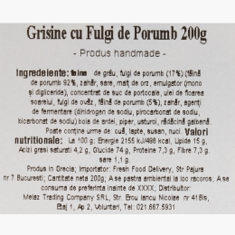 Grisine cu fulgi de porumb - produs fabricat manual 200g