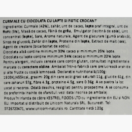 Curmale cu ciocolată cu lapte și fistic crocant Dubai Style 120g