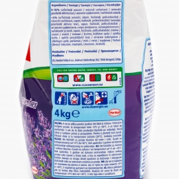 Detergent de rufe pudră automat, universal, Active Clean Plus, Active Fresh, lavender, 40 spălări, 4kg