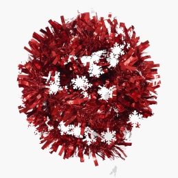 Beteală Crăciun, roșie, 2mx9cmx9cm