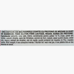 Chipsuri cu proteină de mazăre și aromă de barbecue, fără gluten 60g