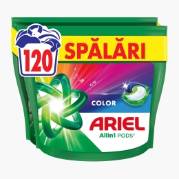 Detergent de rufe capsule All-in-One Pods Color, 120 spălări, 120 buc