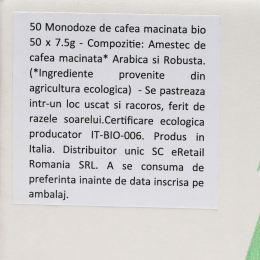 Monodoze de cafea măcinată eco, 50 buc