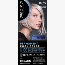 Vopsea de păr permanentă Cool and Ashy, 10-55 blond platinat ultra rece 115ml