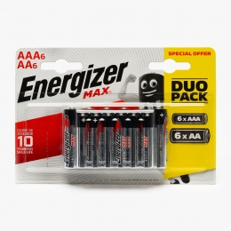 Baterie Alkaline Power Mix 6 AA + 6 AAA, 12 buc