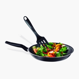 Spatulă de scurs Bienvenue, termorezistentă, înveliș antiaderent, mâner ergonomic, negru