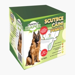 Scutece câini femele, mărimea M/L, 12 buc