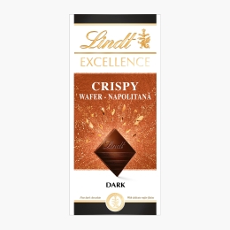 Ciocolată neagră cu bucăți de napolitană Excellence, 100g