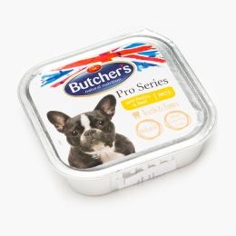 Hrană umedă pentru câini, pate, 150g, pasăre și vită