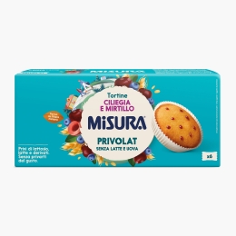 Brioșe cu cireșe și afine fără lactoză 6 bucăți, 290g